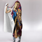 Brisbane Lions Hooded Blanket Lions Muscular Mascot Graphic - Abstract Paint Splatter Art