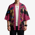 Brisbane Lions Kimono Lions Muscular Mascot Graphic - Abstract Paint Splatter Art