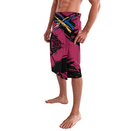 Brisbane Lions Lavalava Lions Muscular Mascot Graphic - Abstract Paint Splatter Art