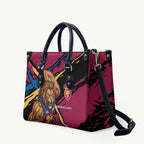 Brisbane Lions Leather Bag Lions Muscular Mascot Graphic - Abstract Paint Splatter Art