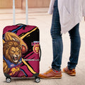 Brisbane Lions Luggage Cover Lions Muscular Mascot Graphic - Abstract Paint Splatter Art