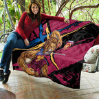 Brisbane Lions Quilt Lions Muscular Mascot Graphic - Abstract Paint Splatter Art