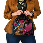 Brisbane Lions Shoulder Handbag Lions Muscular Mascot Graphic - Abstract Paint Splatter Art