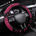 Brisbane Lions Steering Wheel Cover Lions Muscular Mascot Graphic - Abstract Paint Splatter Art