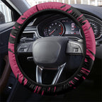 Brisbane Lions Steering Wheel Cover Lions Muscular Mascot Graphic - Abstract Paint Splatter Art