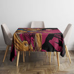 Brisbane Lions Tablecloth Lions Muscular Mascot Graphic - Abstract Paint Splatter Art