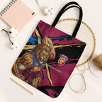 Brisbane Lions Tote Bag Lions Muscular Mascot Graphic - Abstract Paint Splatter Art