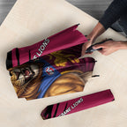 Brisbane Lions Umbrella Lions Muscular Mascot Graphic - Abstract Paint Splatter Art