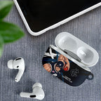 Carlton Football Club AirPods Case Blues Muscular Mascot Graphic - Abstract Paint Splatter Art
