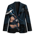 Carlton Football Club Blazer Blues Muscular Mascot Graphic - Abstract Paint Splatter Art