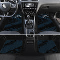 Carlton Football Club Car Mats Blues Muscular Mascot Graphic - Abstract Paint Splatter Art