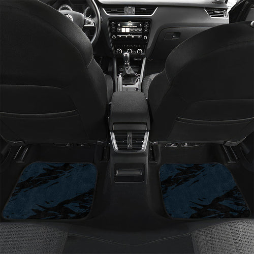 Carlton Football Club Car Mats Blues Muscular Mascot Graphic - Abstract Paint Splatter Art