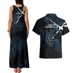Carlton Football Club Couples Matching Tank Maxi Dress and Hawaiian Shirt Blues Muscular Mascot Graphic - Abstract Paint Splatter Art