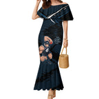 Carlton Football Club Mermaid Dress Blues Muscular Mascot Graphic - Abstract Paint Splatter Art