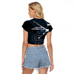 Carlton Football Club Raglan Cropped T Shirt Blues Muscular Mascot Graphic - Abstract Paint Splatter Art