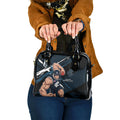 Carlton Football Club Shoulder Handbag Blues Muscular Mascot Graphic - Abstract Paint Splatter Art