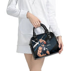 Carlton Football Club Shoulder Handbag Blues Muscular Mascot Graphic - Abstract Paint Splatter Art