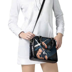Carlton Football Club Shoulder Handbag Blues Muscular Mascot Graphic - Abstract Paint Splatter Art