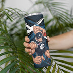 Carlton Football Club Skinny Tumbler Blues Muscular Mascot Graphic - Abstract Paint Splatter Art
