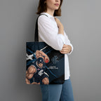 Carlton Football Club Tote Bag Blues Muscular Mascot Graphic - Abstract Paint Splatter Art