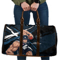 Carlton Football Club Travel Bag Blues Muscular Mascot Graphic - Abstract Paint Splatter Art