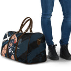 Carlton Football Club Travel Bag Blues Muscular Mascot Graphic - Abstract Paint Splatter Art