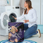 Fremantle Football Club Laundry Basket Dockers Muscular Mascot Graphic - Abstract Paint Splatter Art