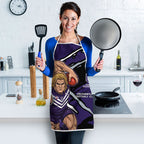 Fremantle Football Club Apron Dockers Muscular Mascot Graphic - Abstract Paint Splatter Art
