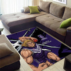 Fremantle Football Club Area Rug Dockers Muscular Mascot Graphic - Abstract Paint Splatter Art