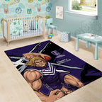 Fremantle Football Club Area Rug Dockers Muscular Mascot Graphic - Abstract Paint Splatter Art