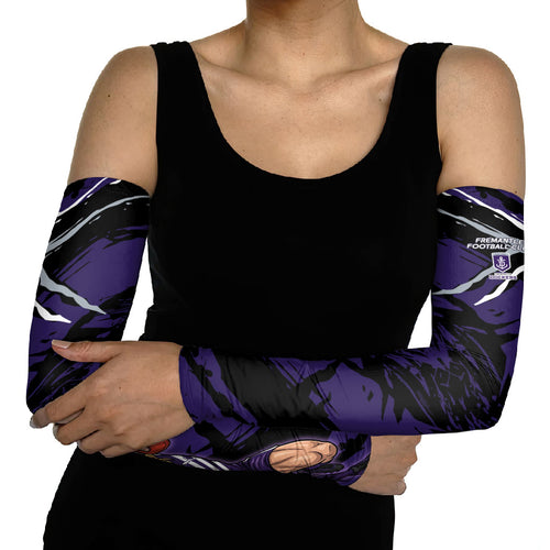 Fremantle Football Club Arm Sleeves Dockers Muscular Mascot Graphic - Abstract Paint Splatter Art