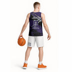 Fremantle Football Club Basketball Jersey Dockers Muscular Mascot Graphic - Abstract Paint Splatter Art