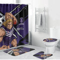 Fremantle Football Club Bathroom Set Dockers Muscular Mascot Graphic - Abstract Paint Splatter Art