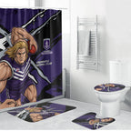 Fremantle Football Club Bathroom Set Dockers Muscular Mascot Graphic - Abstract Paint Splatter Art