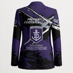 Fremantle Football Club Blazer Dockers Muscular Mascot Graphic - Abstract Paint Splatter Art
