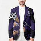 Fremantle Football Club Blazer Dockers Muscular Mascot Graphic - Abstract Paint Splatter Art