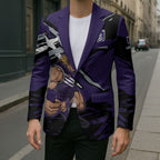 Fremantle Football Club Blazer Dockers Muscular Mascot Graphic - Abstract Paint Splatter Art