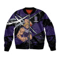 Fremantle Football Club Bomber Jacket Dockers Muscular Mascot Graphic - Abstract Paint Splatter Art