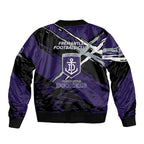Fremantle Football Club Bomber Jacket Dockers Muscular Mascot Graphic - Abstract Paint Splatter Art