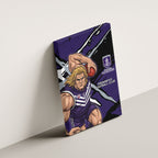 Fremantle Football Club Canvas Wall Art Dockers Muscular Mascot Graphic - Abstract Paint Splatter Art
