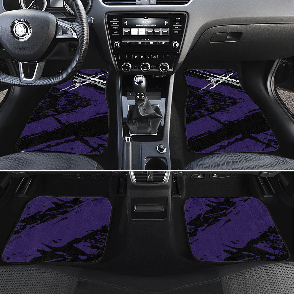 Fremantle Football Club Car Mats Dockers Muscular Mascot Graphic - Abstract Paint Splatter Art