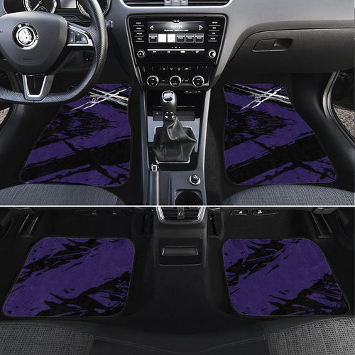 Fremantle Football Club Car Mats Dockers Muscular Mascot Graphic - Abstract Paint Splatter Art