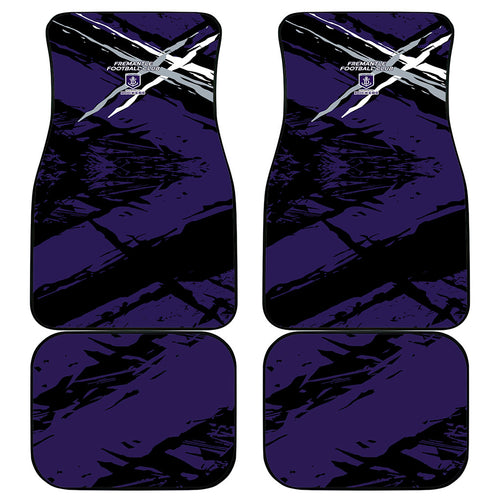 Fremantle Football Club Car Mats Dockers Muscular Mascot Graphic - Abstract Paint Splatter Art