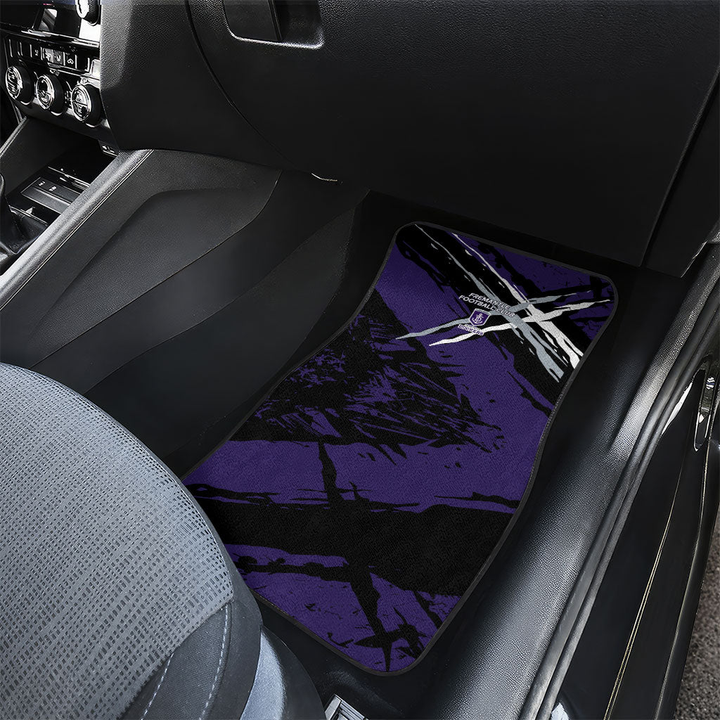 Fremantle Football Club Car Mats Dockers Muscular Mascot Graphic - Abstract Paint Splatter Art