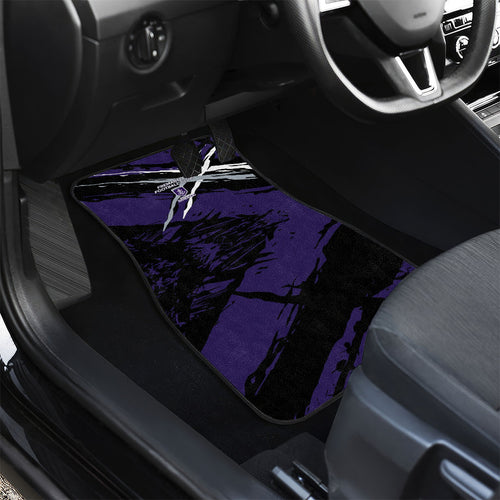Fremantle Football Club Car Mats Dockers Muscular Mascot Graphic - Abstract Paint Splatter Art