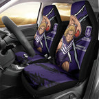 Fremantle Football Club Car Seat Cover Dockers Muscular Mascot Graphic - Abstract Paint Splatter Art