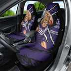 Fremantle Football Club Car Seat Cover Dockers Muscular Mascot Graphic - Abstract Paint Splatter Art