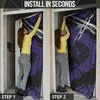 Fremantle Football Club Door Cover Dockers Muscular Mascot Graphic - Abstract Paint Splatter Art