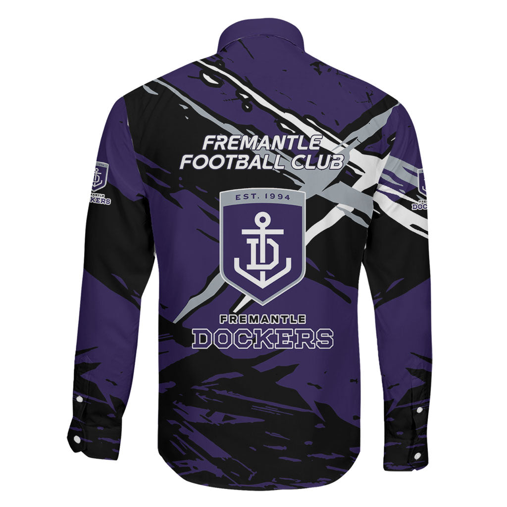 Fremantle Football Club Family Matching Mermaid Dress and Hawaiian Shirt Dockers Muscular Mascot Graphic - Abstract Paint Splatter Art