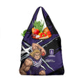 Fremantle Football Club Grocery Bag Dockers Muscular Mascot Graphic - Abstract Paint Splatter Art